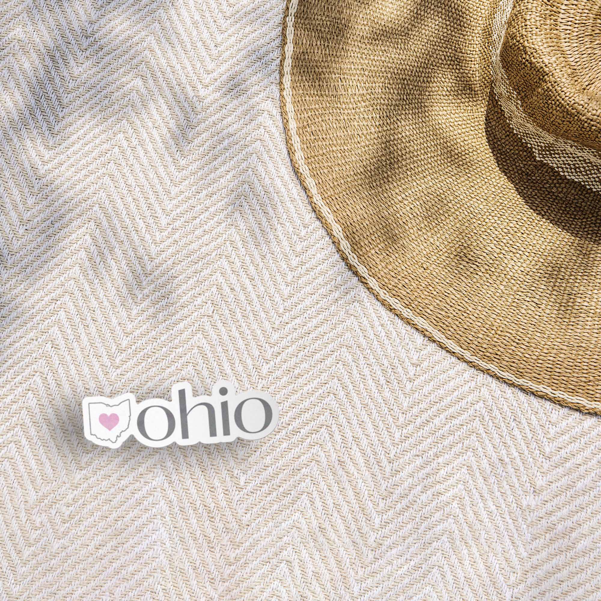 Ohio Heart Sticker - Cute State Shape Midwest Bumper Decals