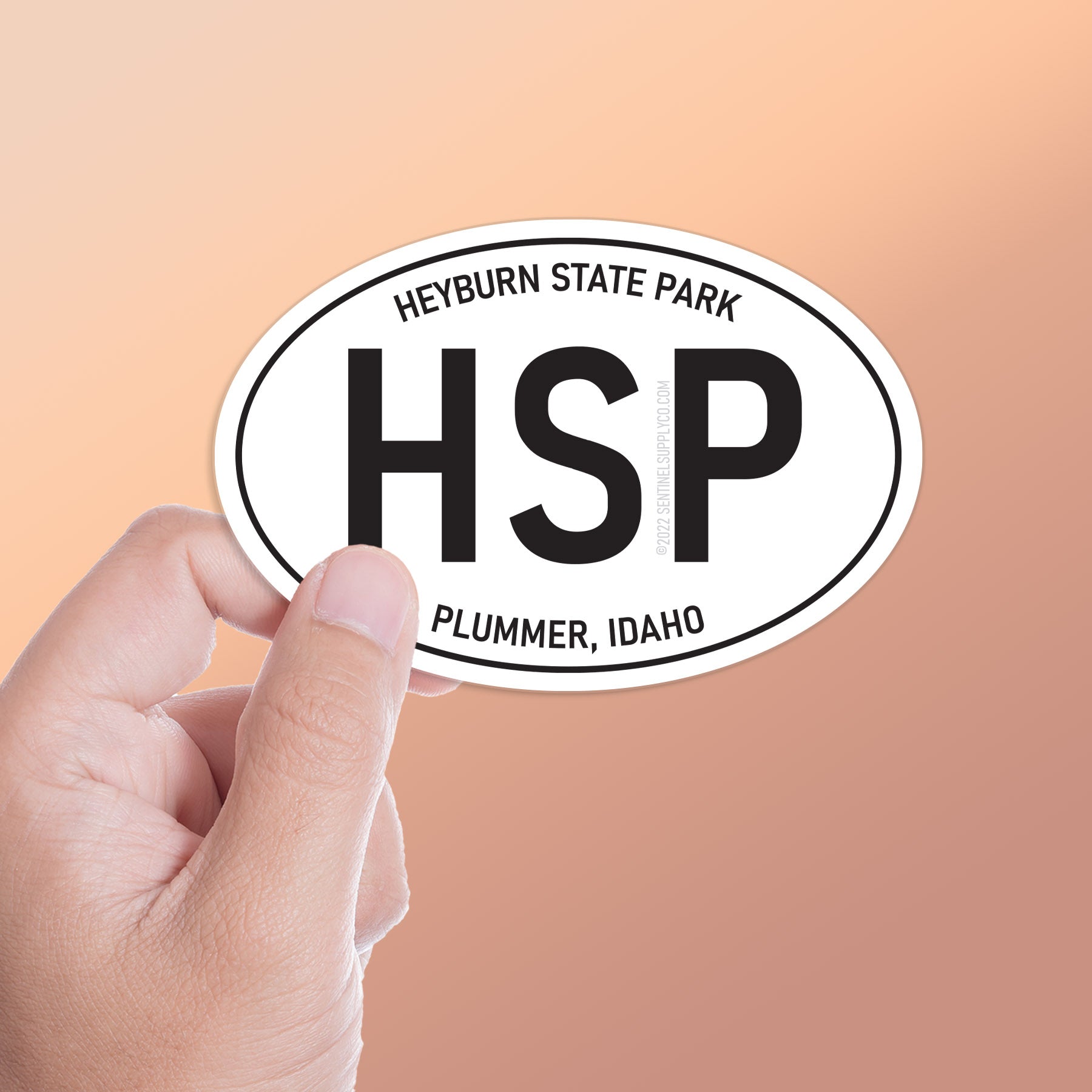 Heyburn State Park Idaho White Oval Sticker