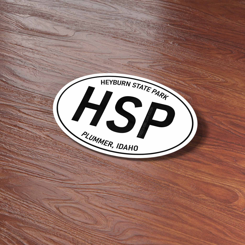 Heyburn State Park Idaho White Oval Sticker