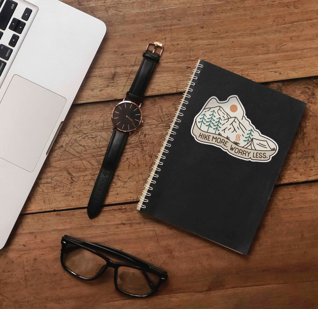 Hike More, Worry Less Sticker