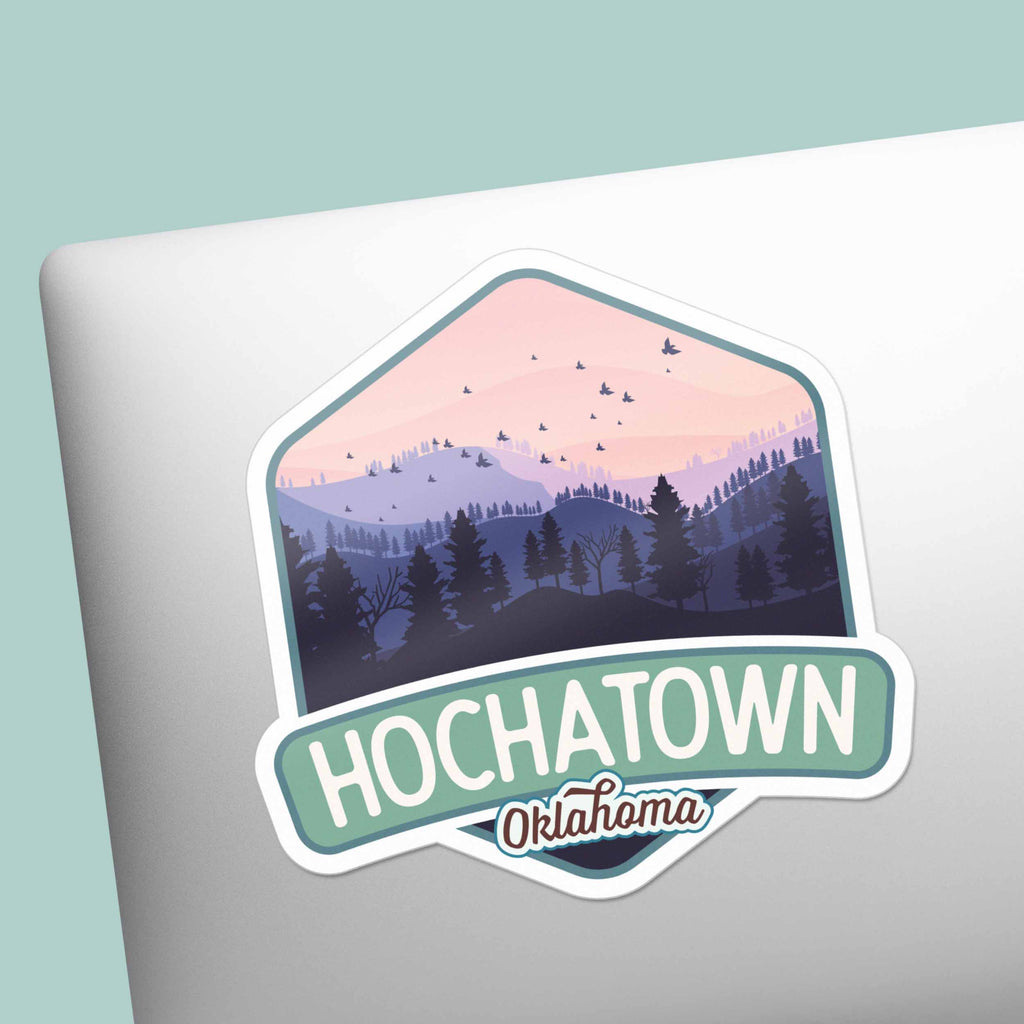 Hochatown Oklahoma Mountain Badge Sticker