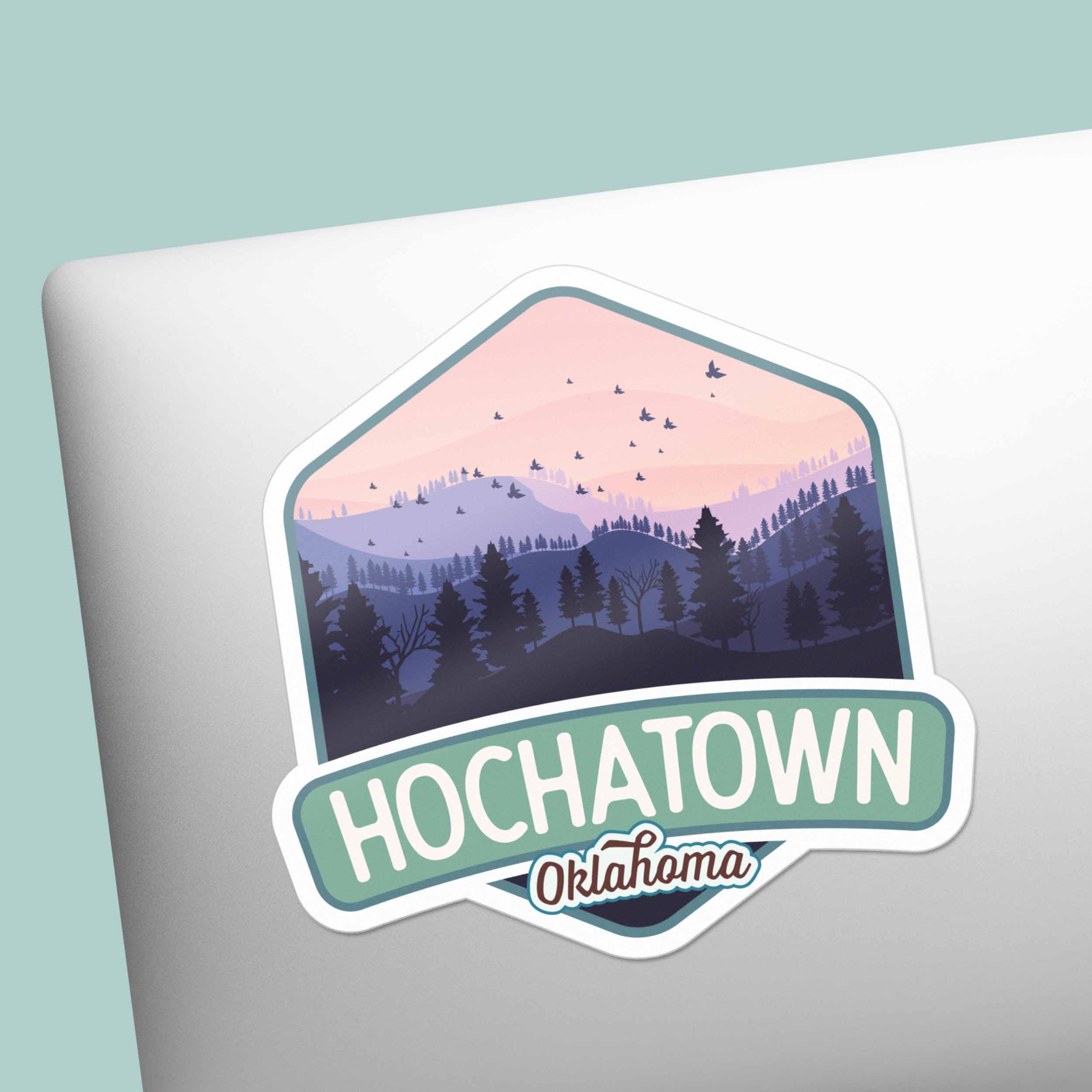 Hochatown Oklahoma Mountain Badge Sticker