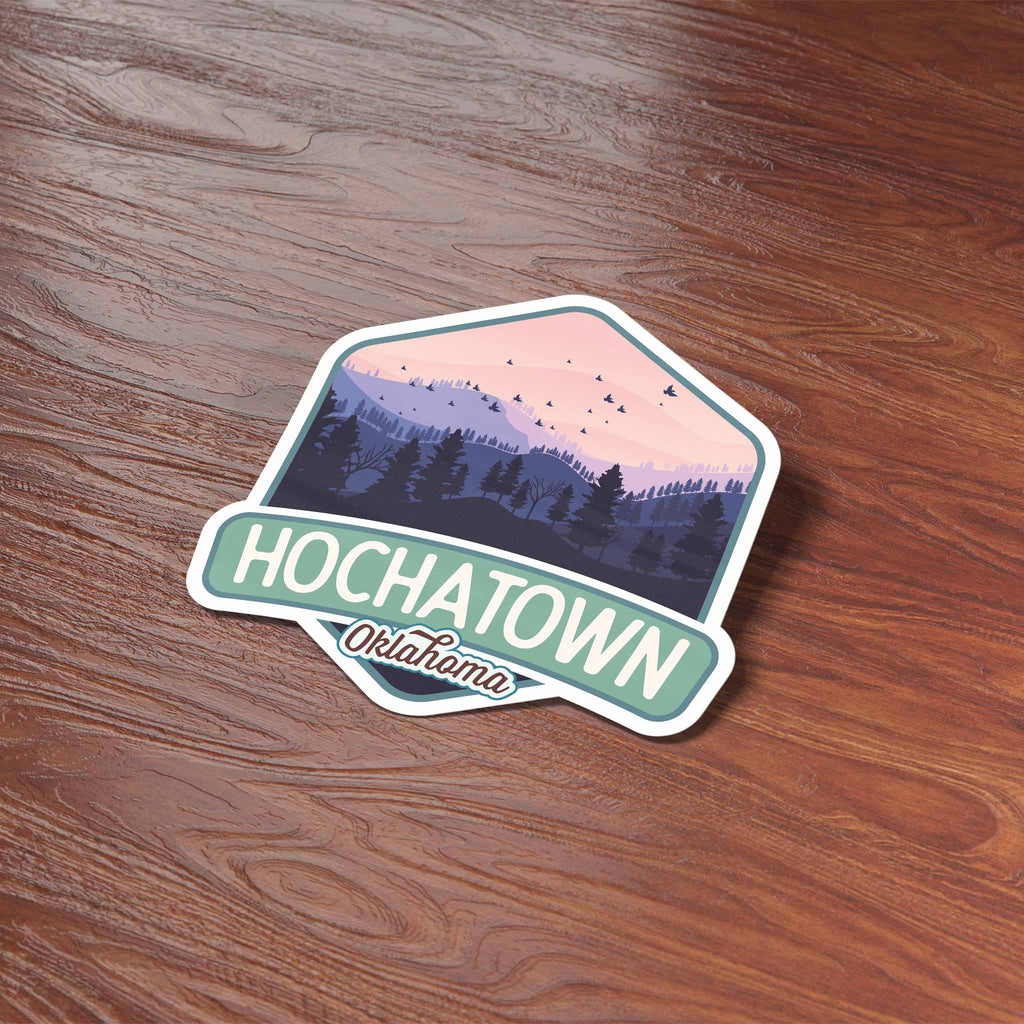 Hochatown Oklahoma Mountain Badge Sticker
