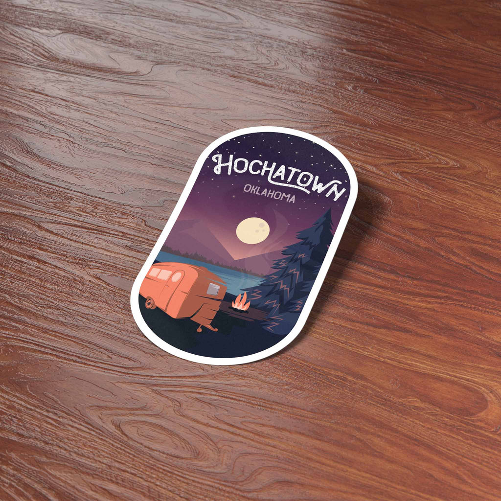 Hochatown Oklahoma RV Night Sky Sticker