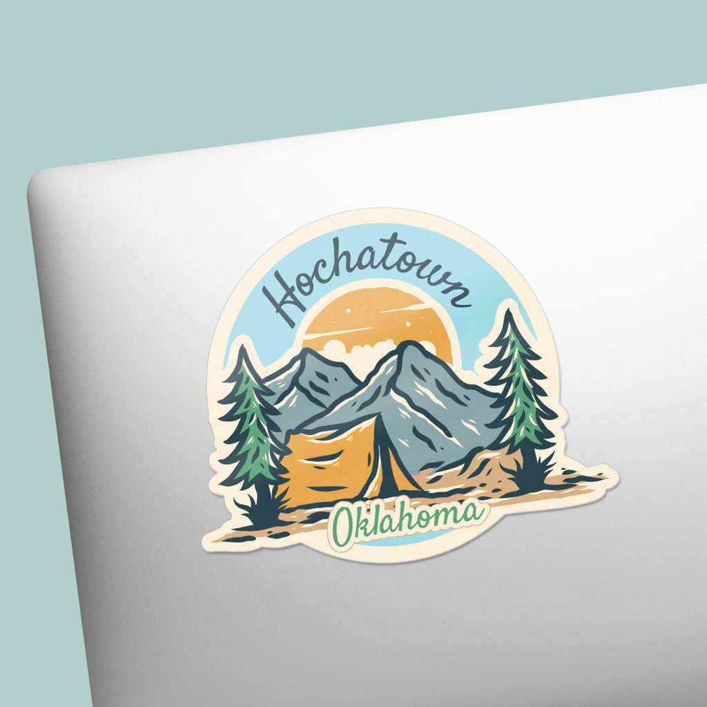 Hochatown Oklahoma Tent Camping Bumper Sticker