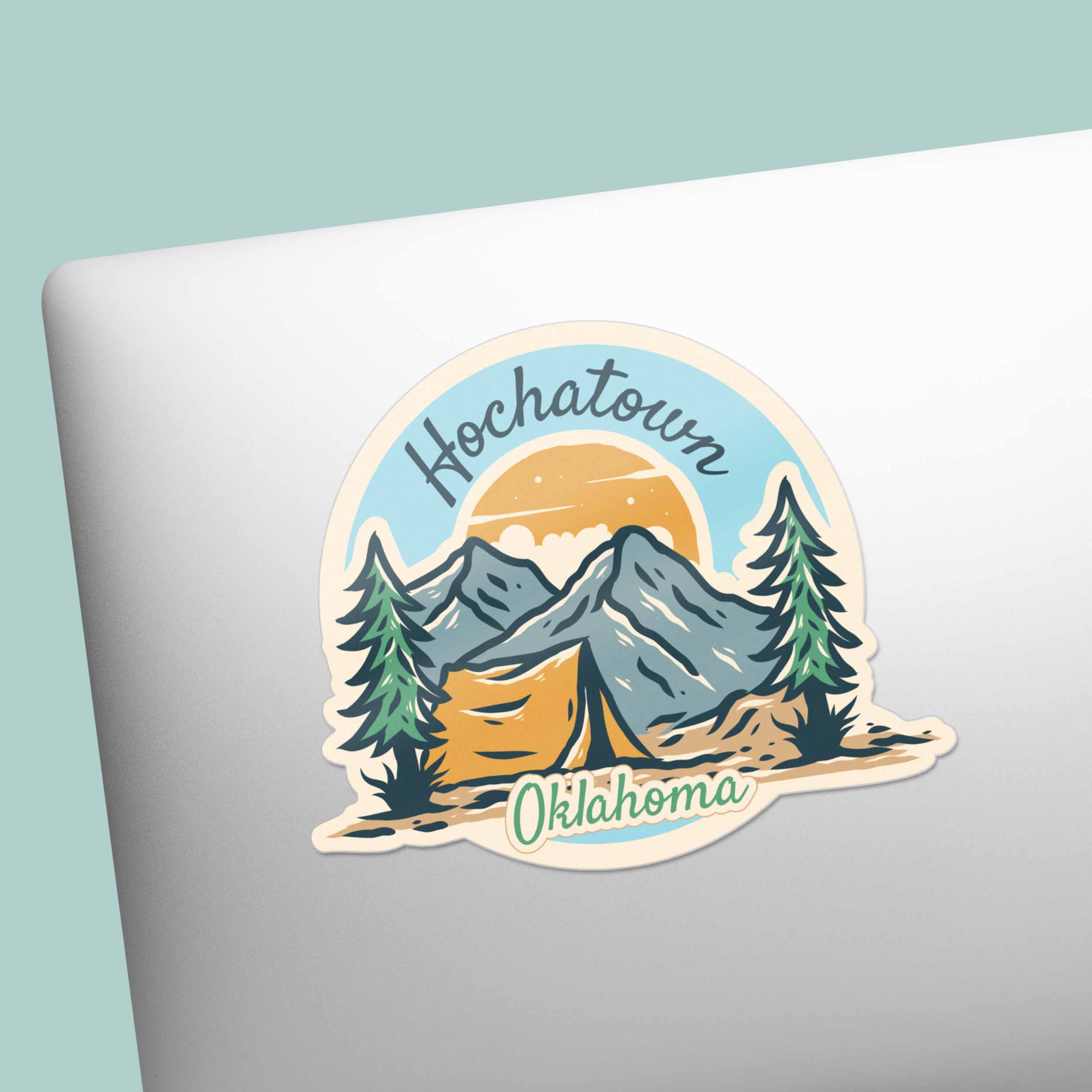 Hochatown Oklahoma Tent Camping Bumper Sticker