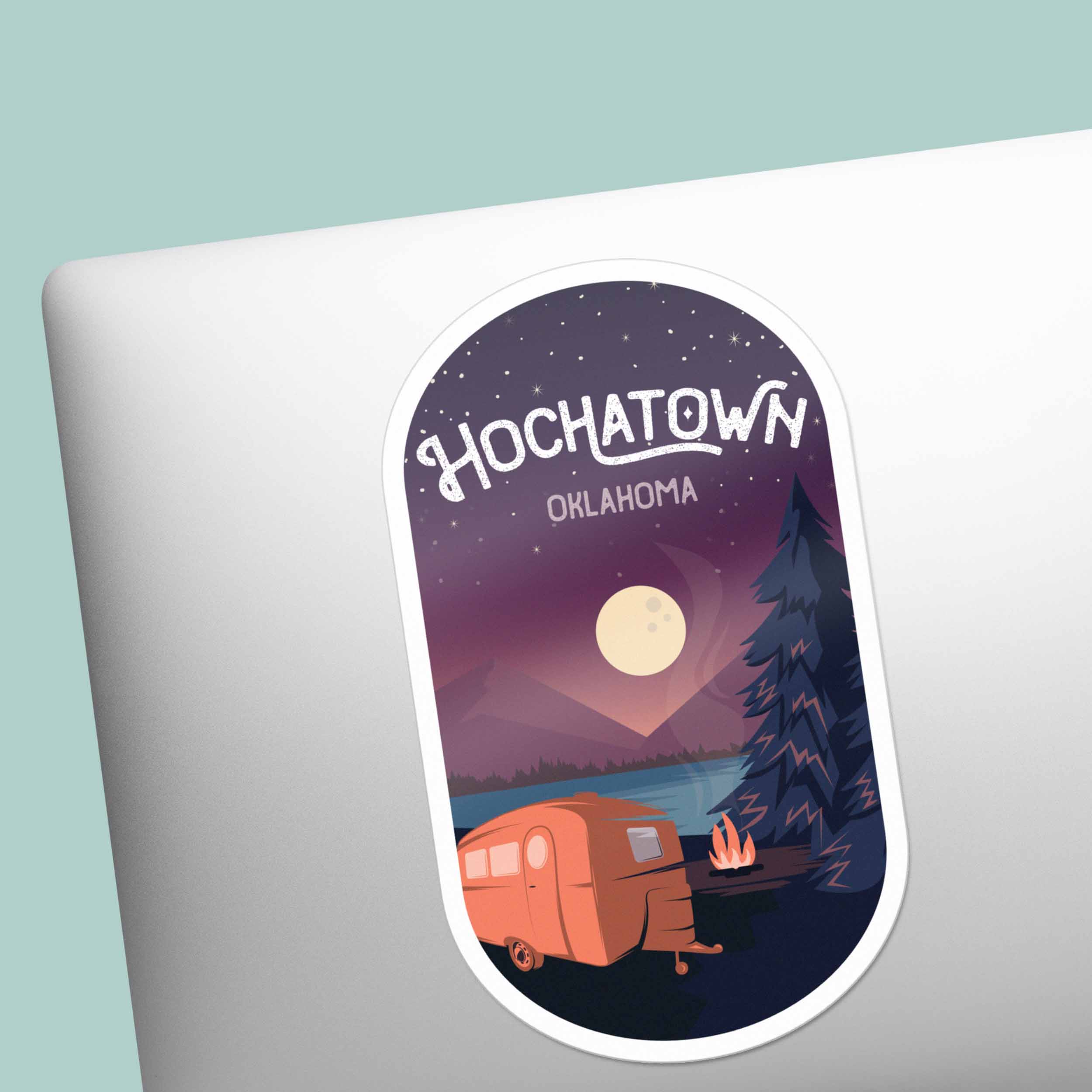 Hochatown Oklahoma RV Night Sky Sticker