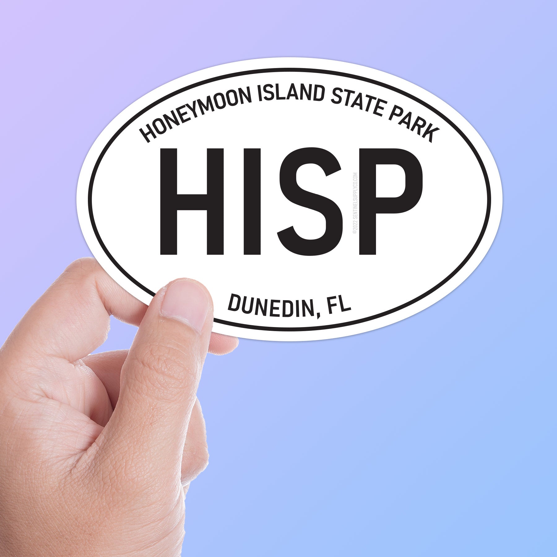 Honeymoon Island State Park Florida White Oval Sticker