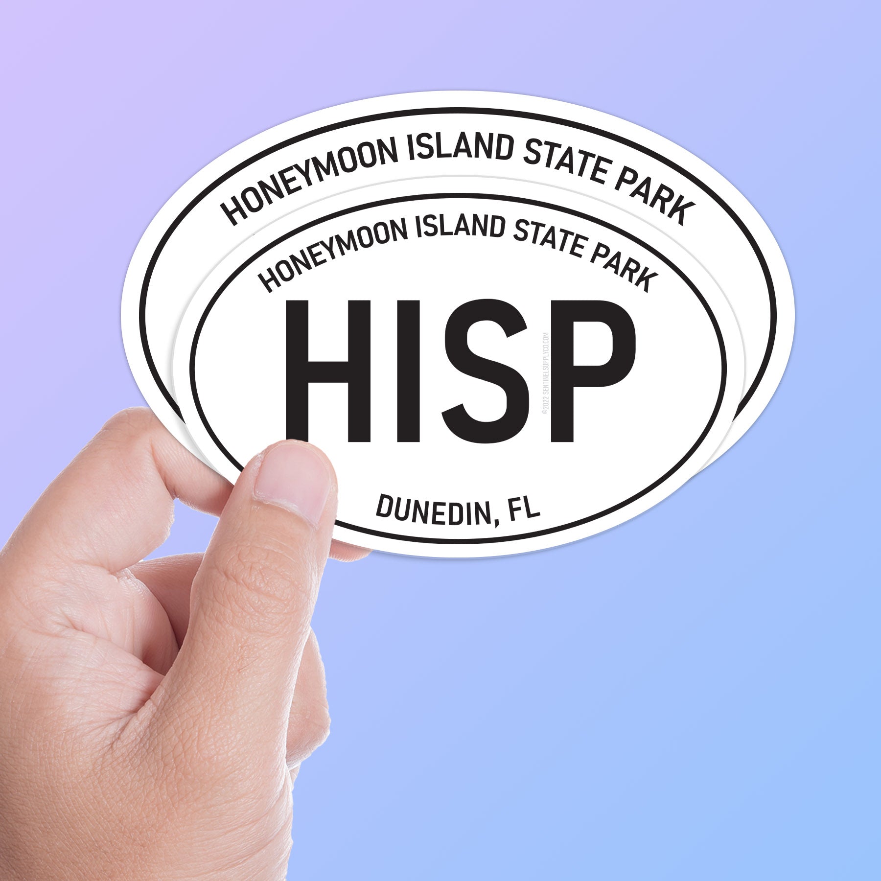 Honeymoon Island State Park Florida White Oval Sticker