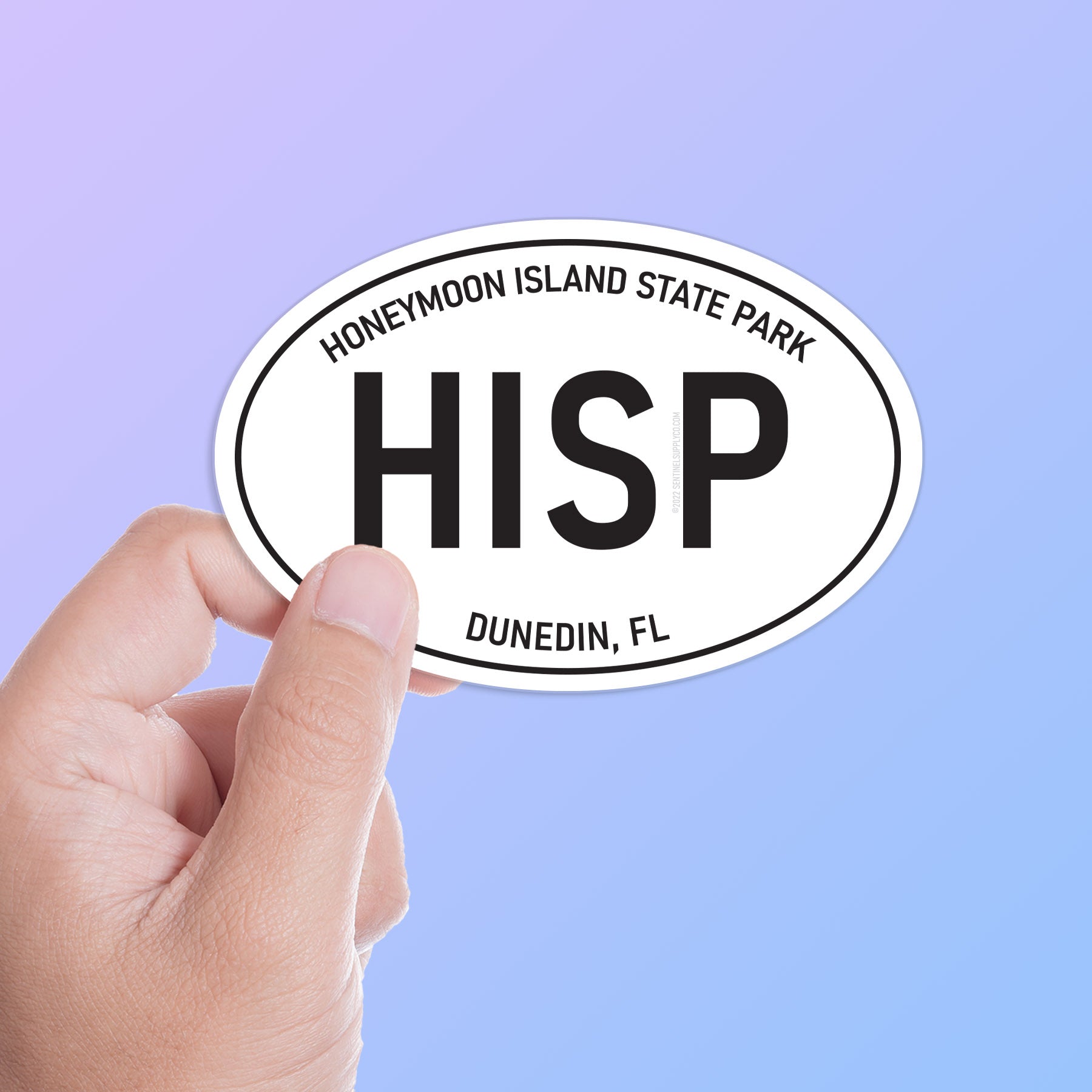Honeymoon Island State Park Florida White Oval Sticker