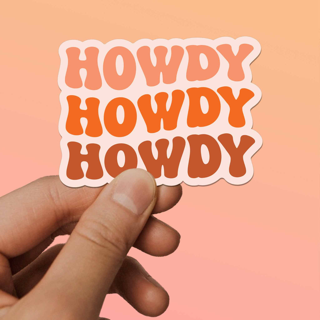 Howdy Pink Cowgirl Sticker