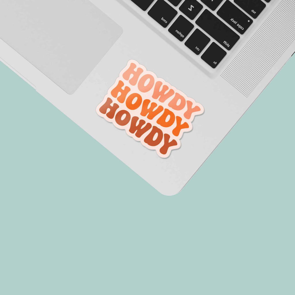 Howdy Pink Cowgirl Sticker