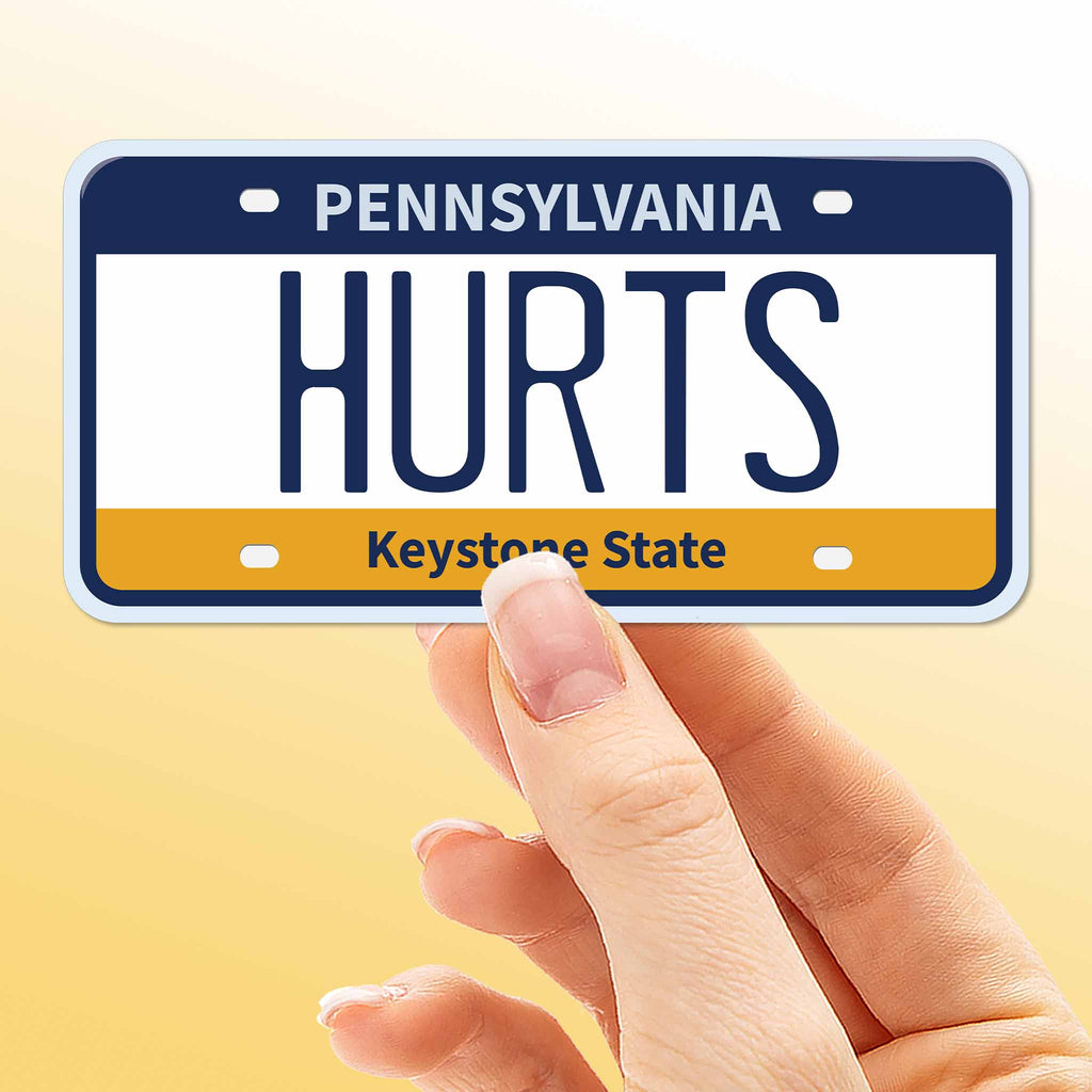 Jalen Hurts Philly Sports Pennsylvania License Plate Sticker