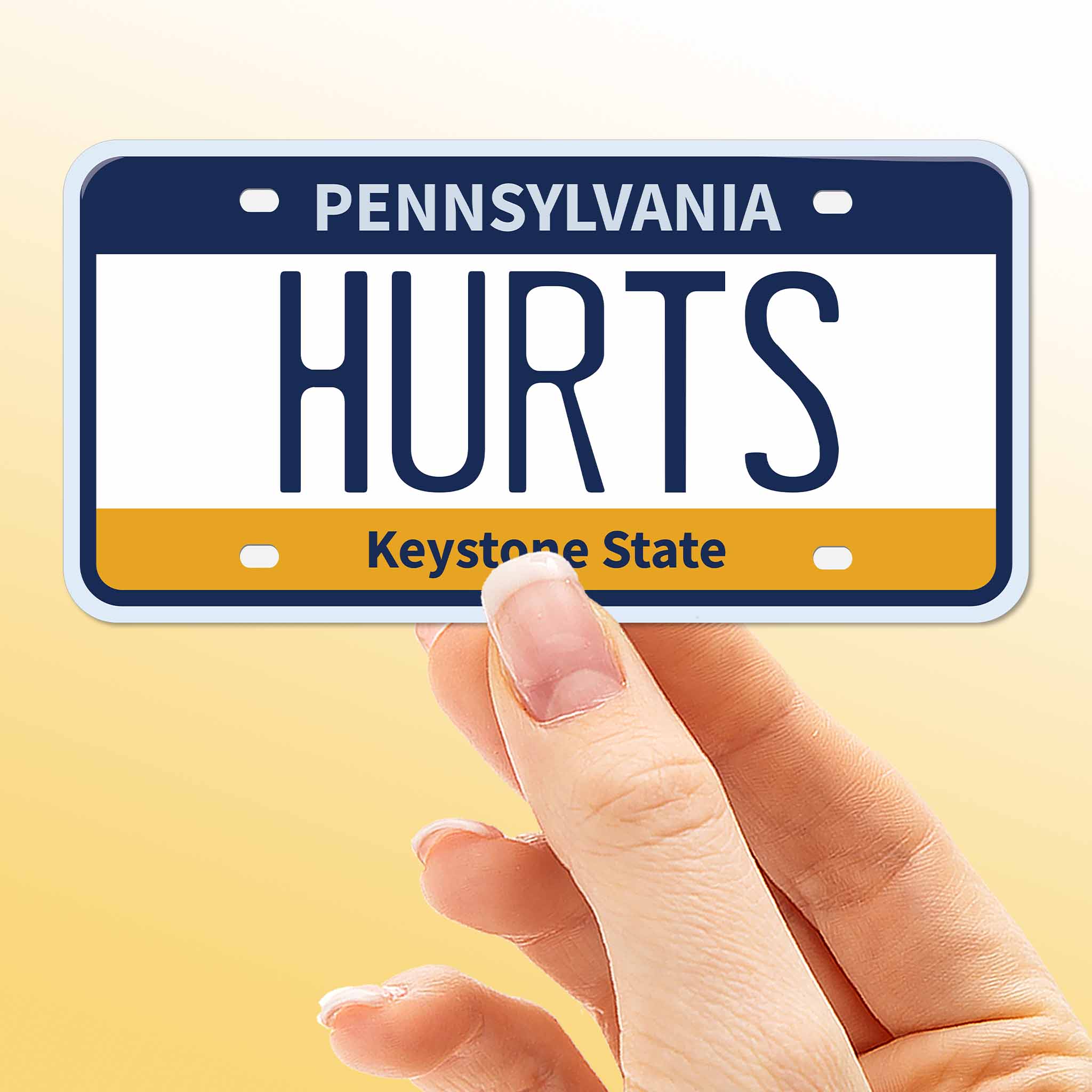 Jalen Hurts Philly Sports Pennsylvania License Plate Sticker