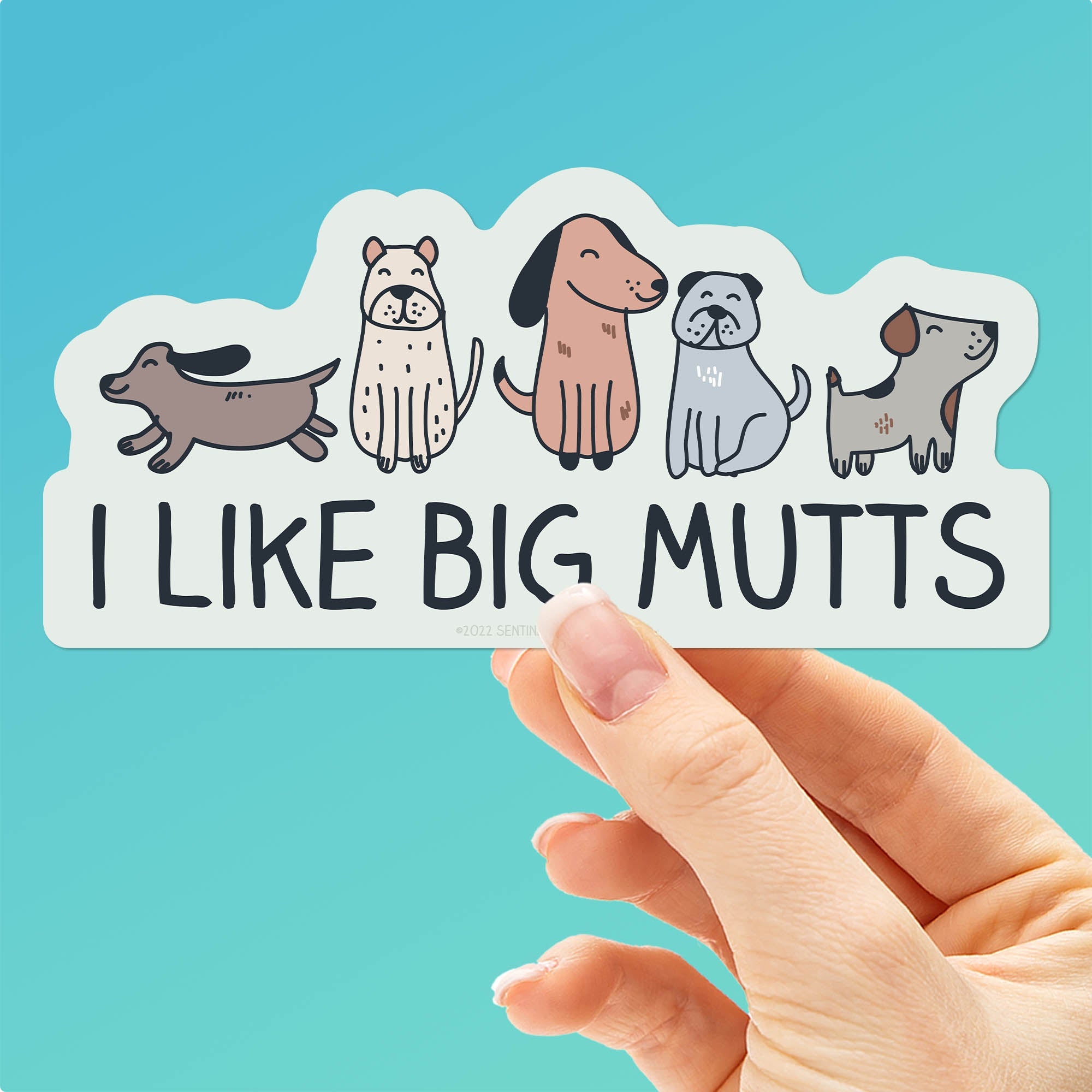 I Like Big Mutts Sticker