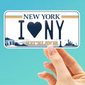 I Love New York License Plate Sticker
