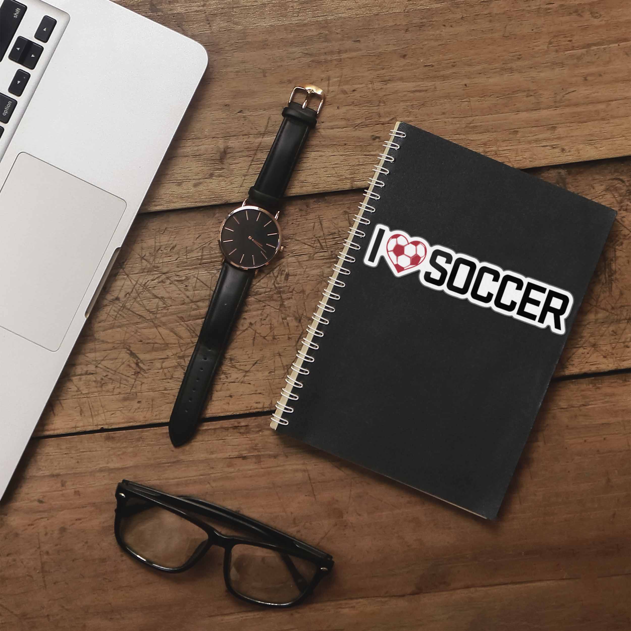 I Love Soccer Sticker - Cool Sports Decal