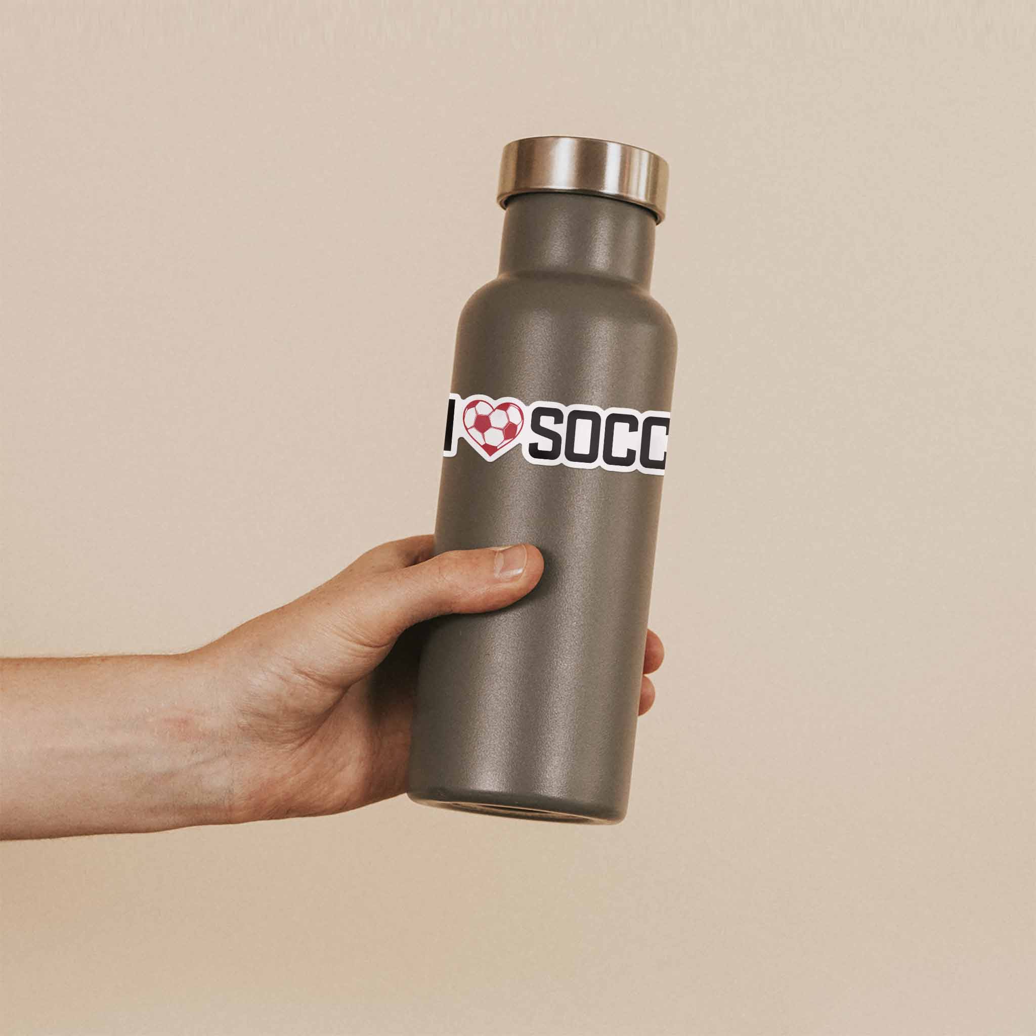 I Love Soccer Sticker - Cool Sports Decal