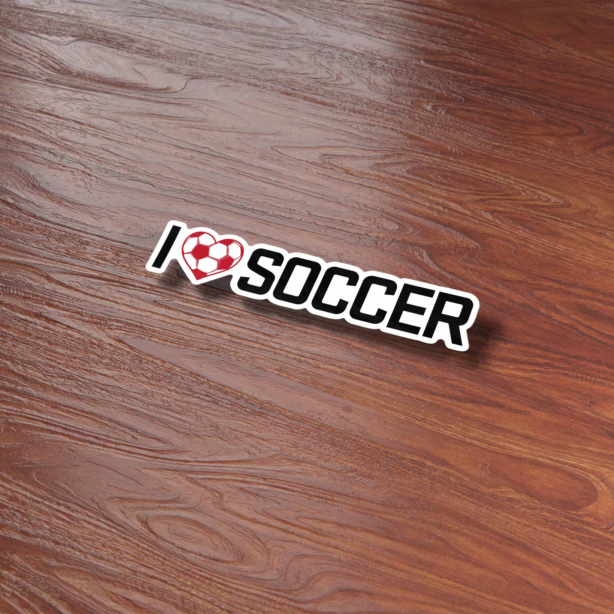 I Love Soccer Sticker - Cool Sports Decal