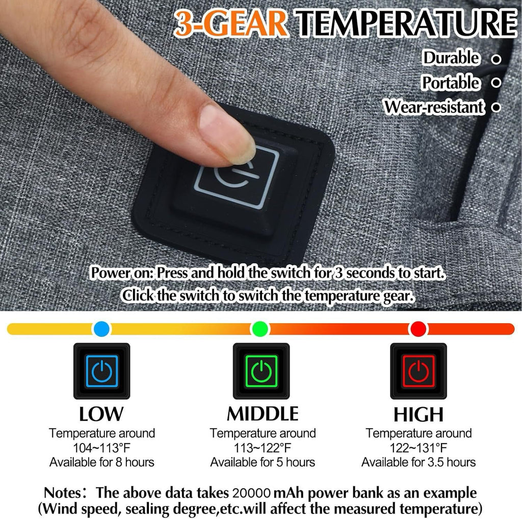 LITEGUEST Portable USB Heated Seat Cushion – Warm Anywhere Outdoors