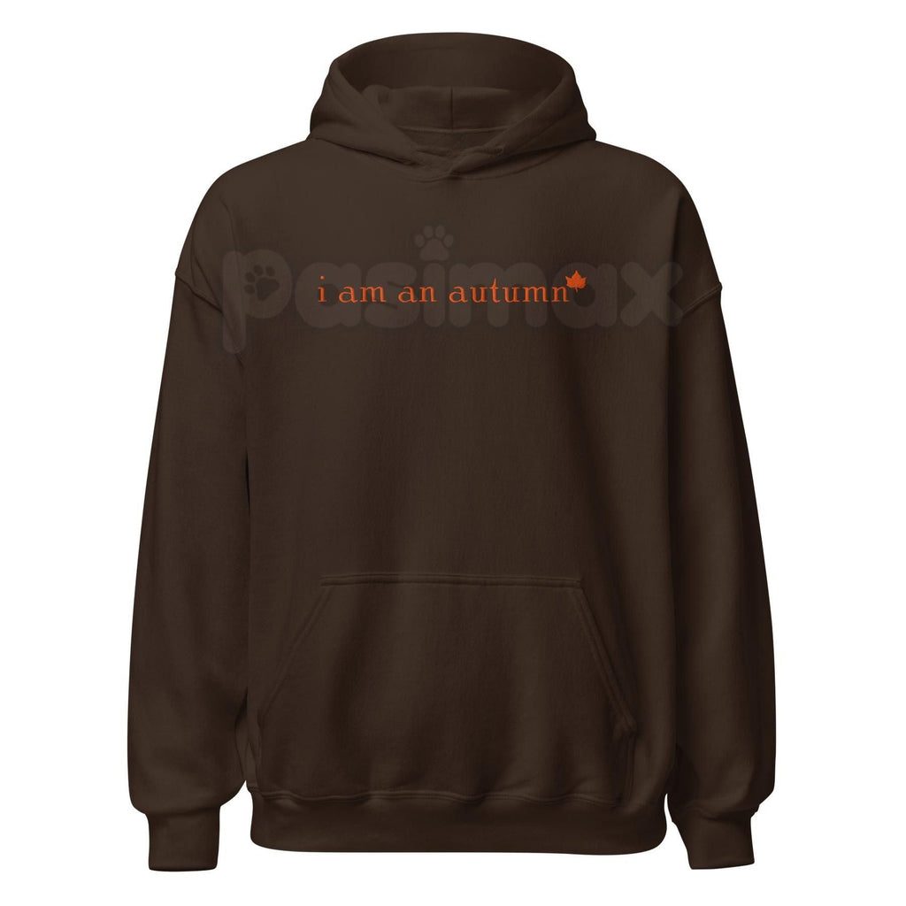 "I Am An Autumn" Embroidered Unisex Hoodie – Cozy Fall Vibes Apparel, Heavy Blend Comfort Sweater