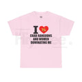 "I Heart Crab Rangoons And Women Dominating Me" Shirt – Funny Rangoon Meme Unisex Cotton Tee