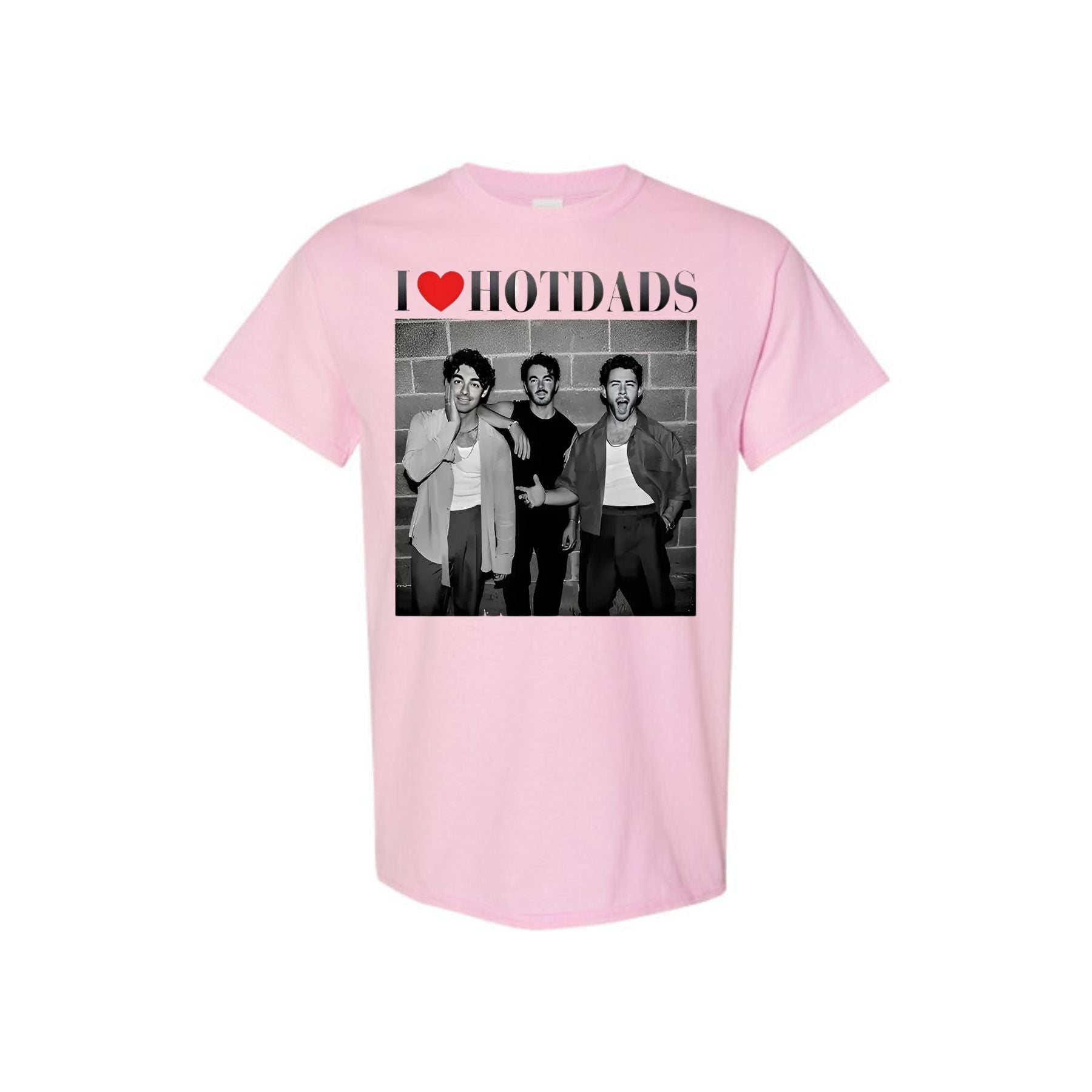 "I Love Hot Dads" Funny Jonas Siblings Tour Tee - Vintage Graphic Shirt, Concert Fan Gift