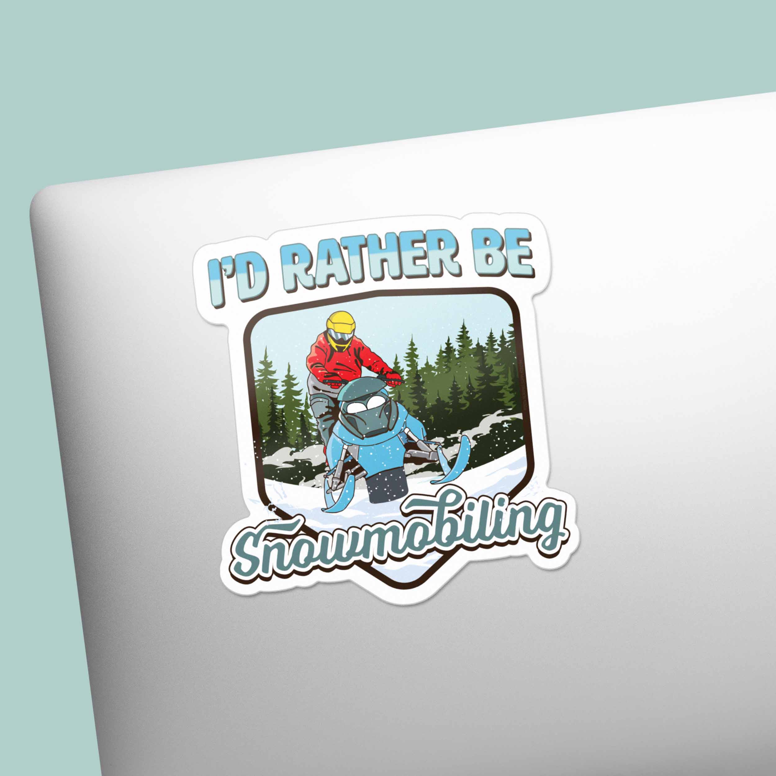 I'd Rather Be Snowmobiling Sticker