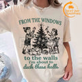 "I'm About To Deck These Halls" Funny Christmas T-Shirt - Sarcastic Holiday Tee, Unisex Holiday Apparel