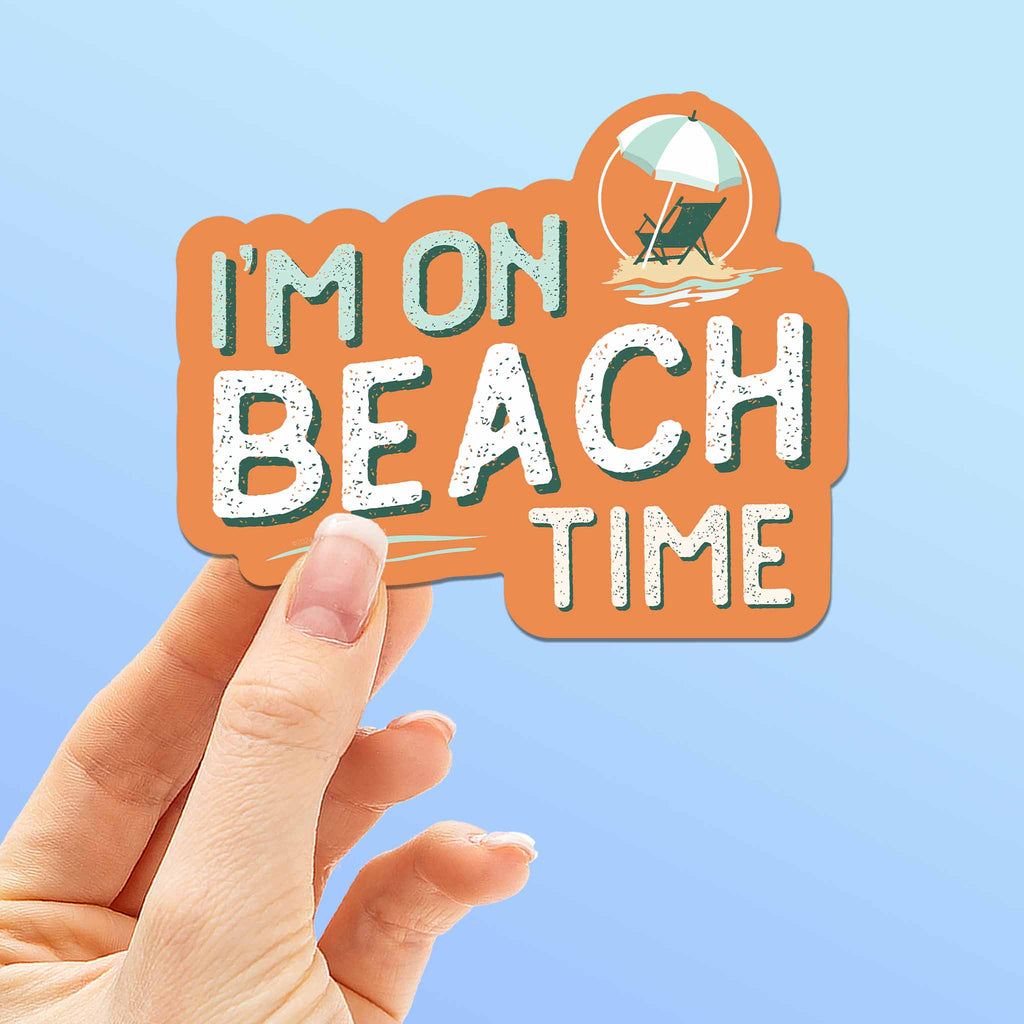 I'm on Beach Time Sticker
