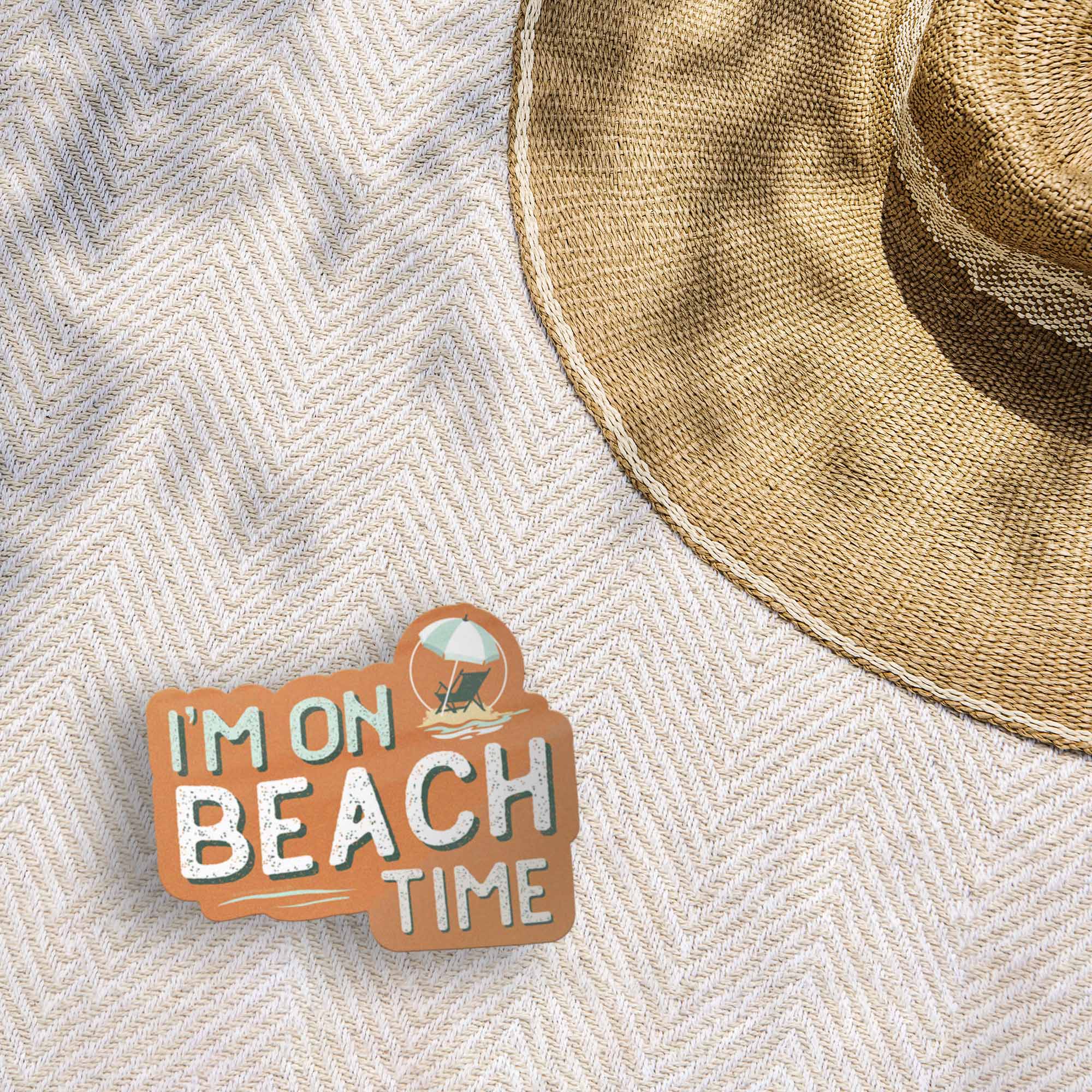 I'm on Beach Time Sticker