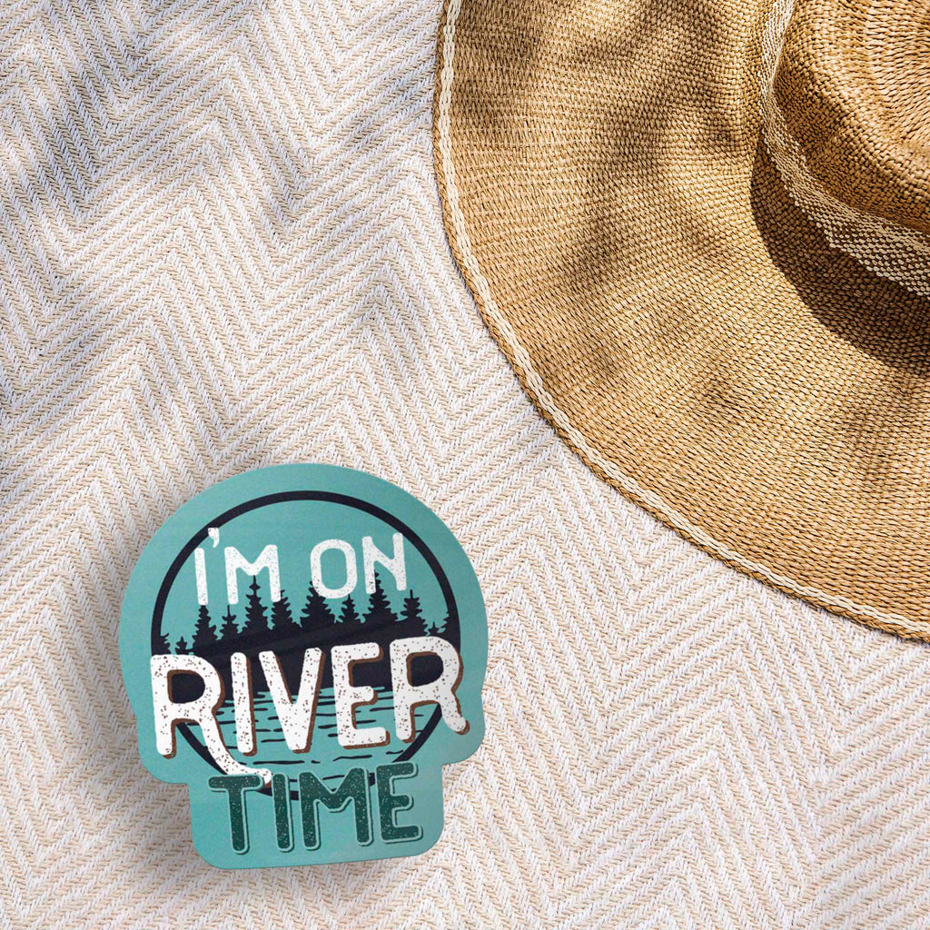 I'm on River Time Sticker