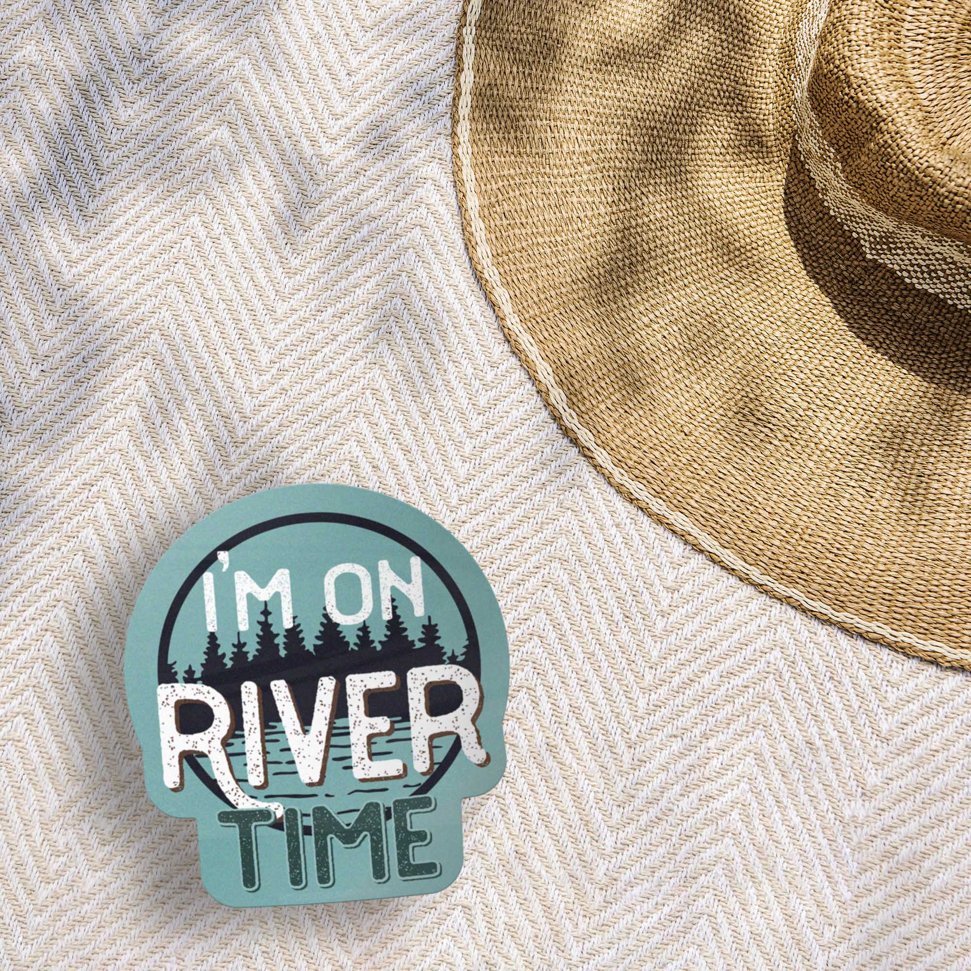 I'm on River Time Sticker