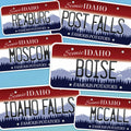 Idaho License Plate Stickers - Choose from 25+ ID City & Saying Decals
