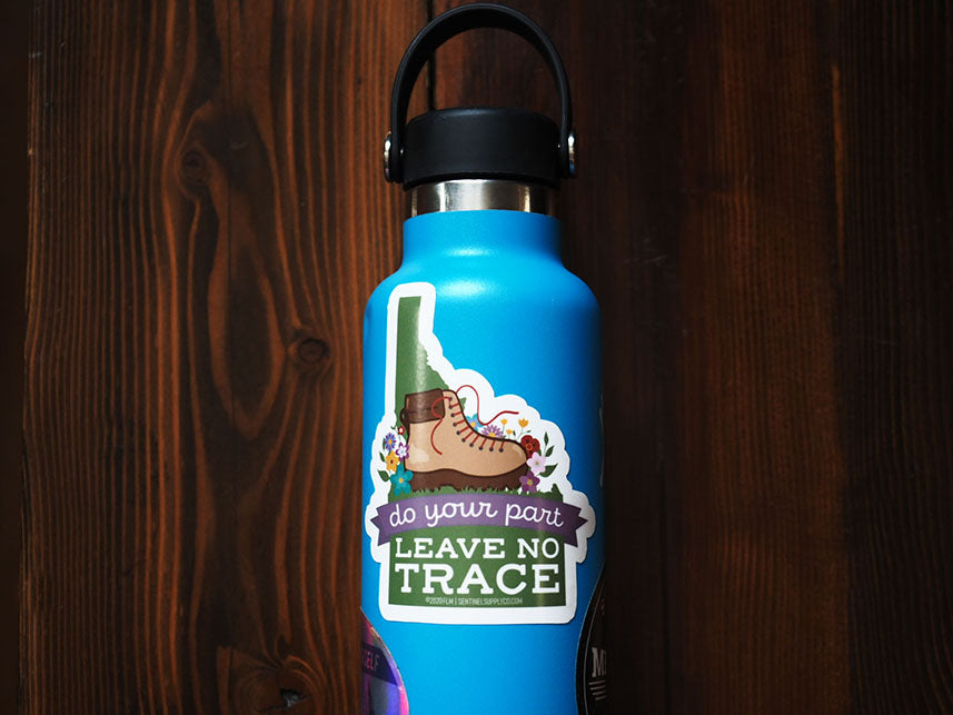 Leave No Trace Idaho Hiking Boot Sticker