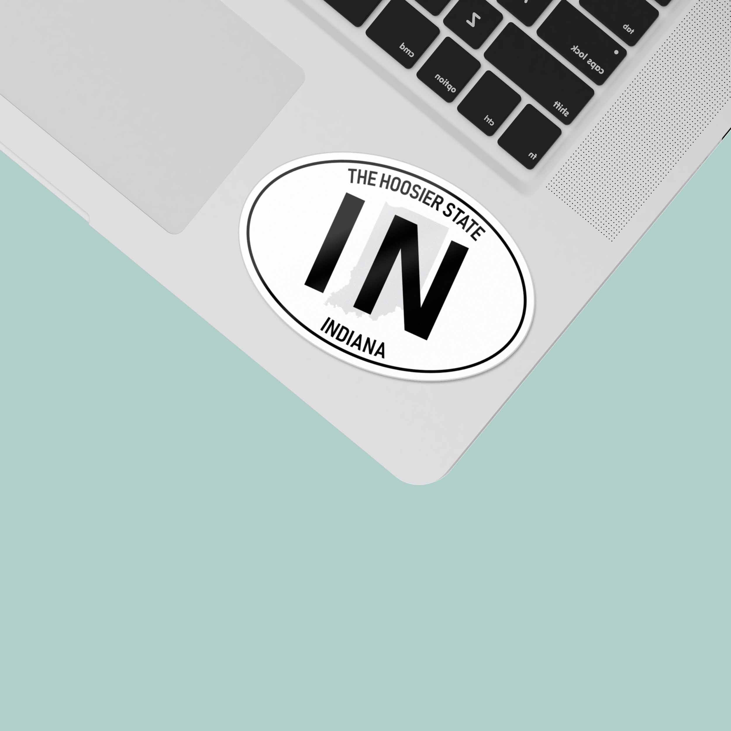 Indiana Classic White Oval Bumper Sticker