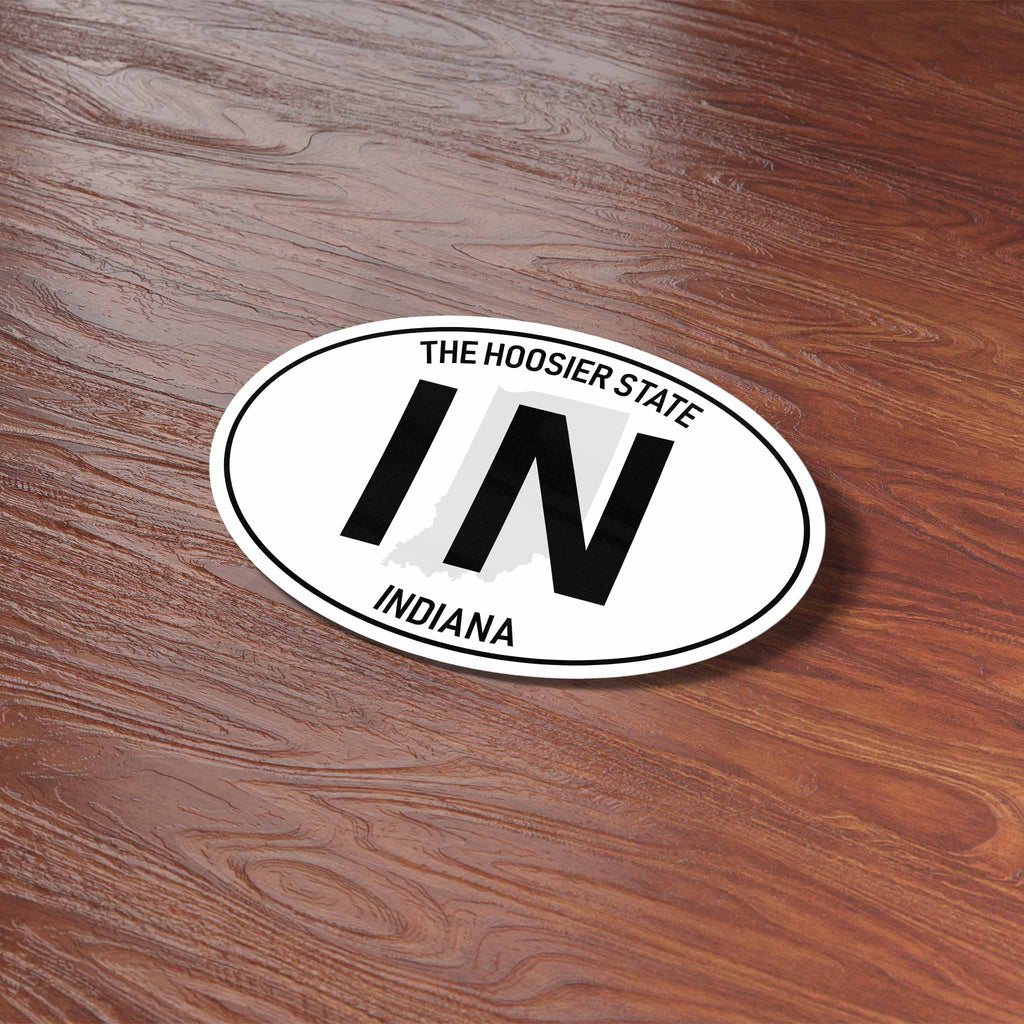 Indiana Classic White Oval Bumper Sticker