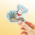 Cute Jackalope Sticker with Sagebrush