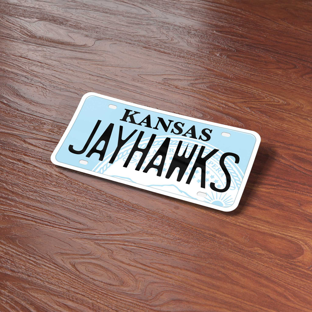 Jayhawks Kansas License Plate Sticker