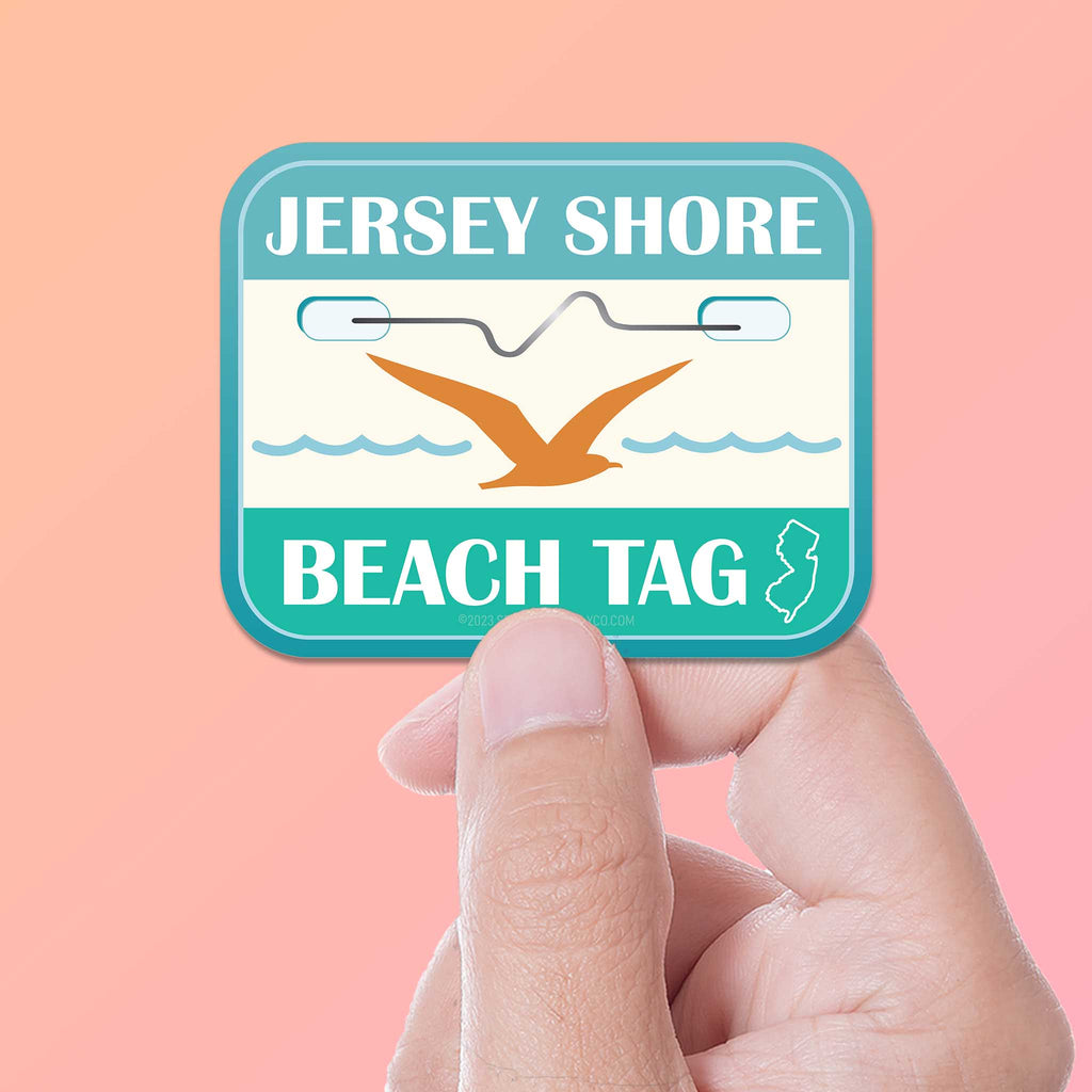 Jersey Shore Beach Tag Sticker