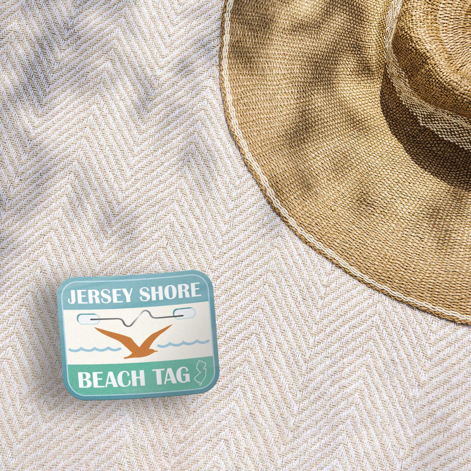 Jersey Shore Beach Tag Sticker