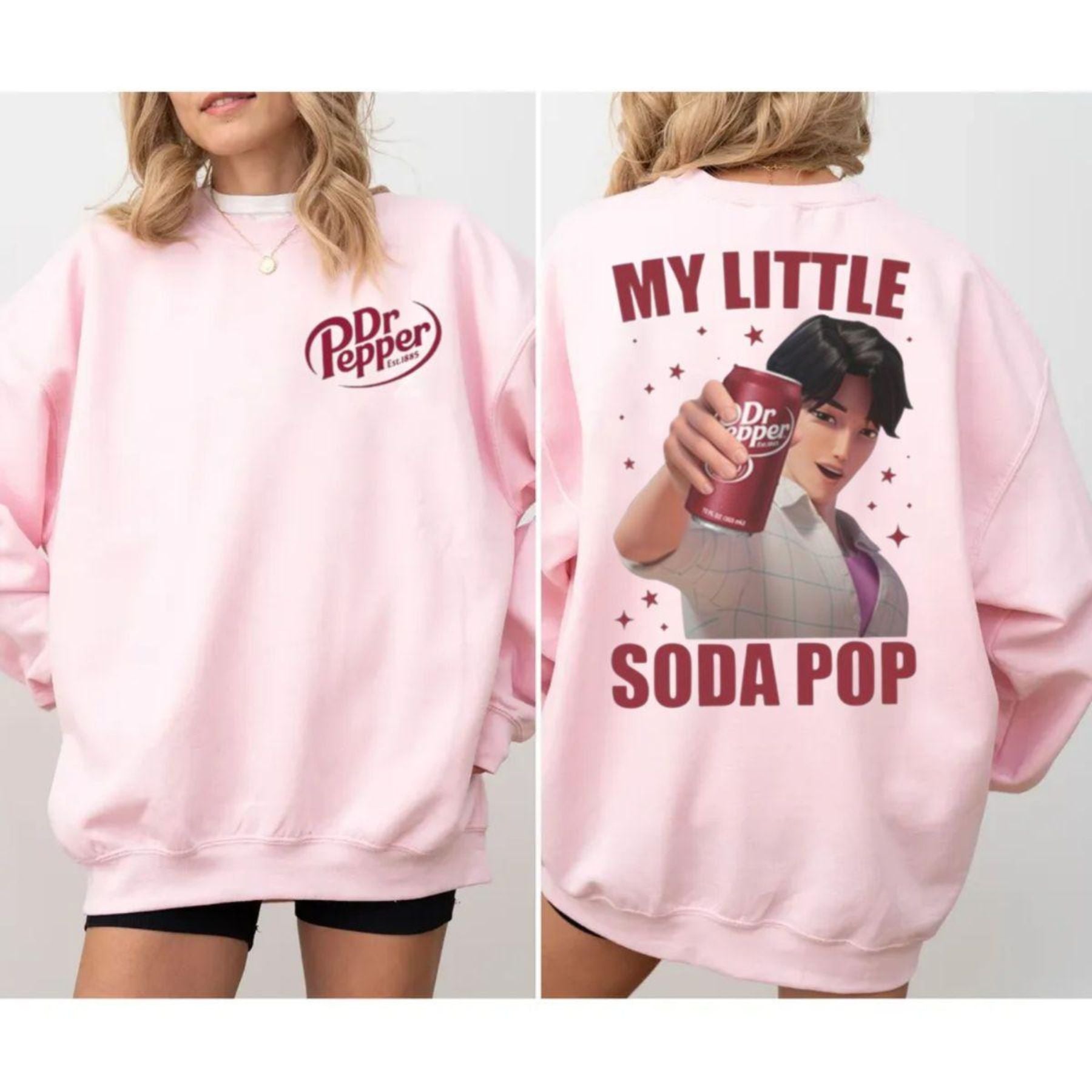 Jinu Dr Pepper Sweatshirt – My Little Soda Pop Jinu Crewneck
