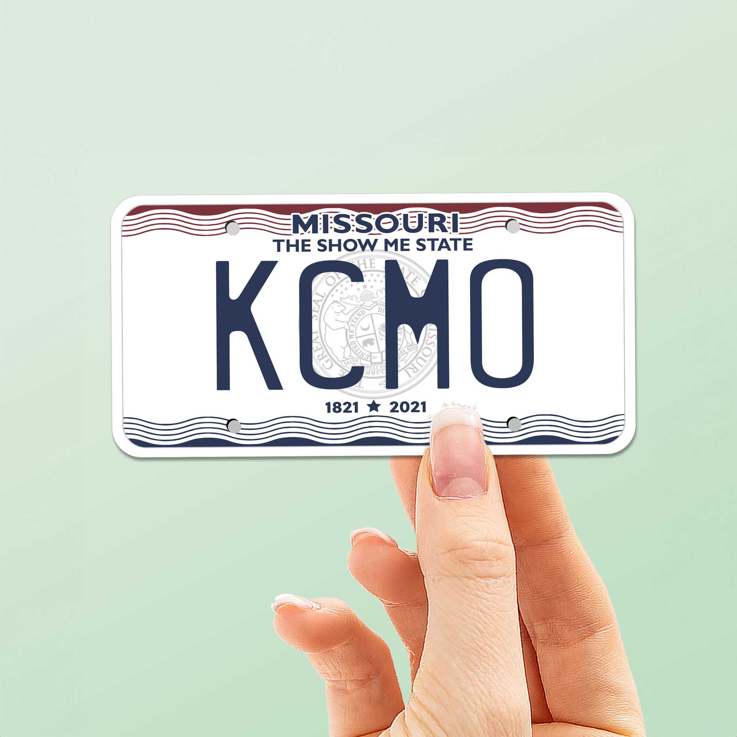Missouri License Plate Sticker - Choose Your MO City Decal