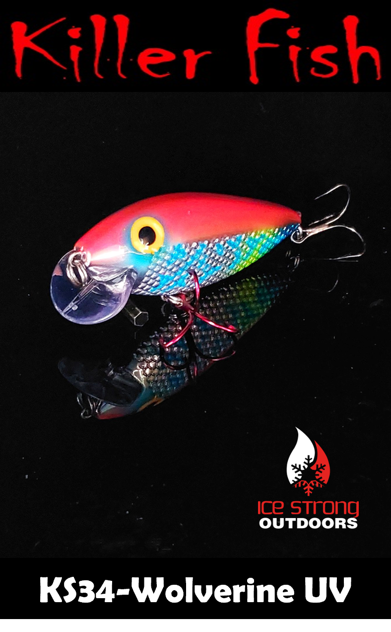 Ice Strong Outdoors - Killer Fish - Rattling Shallow Diver UV - NEW 2026 Colors Just Released!