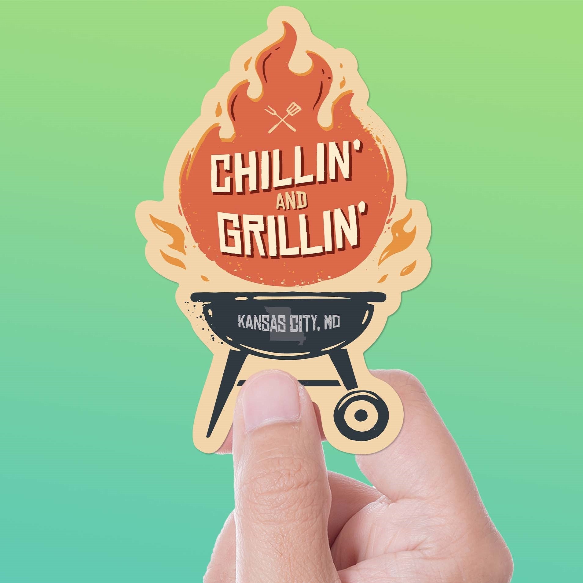 Grillin' & Chillin' Kansas City BBQ Sticker