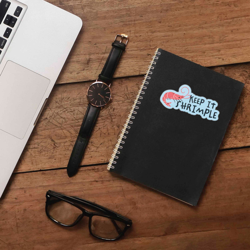Keep it Shrimple Sticker - Funny Food Quote Decal