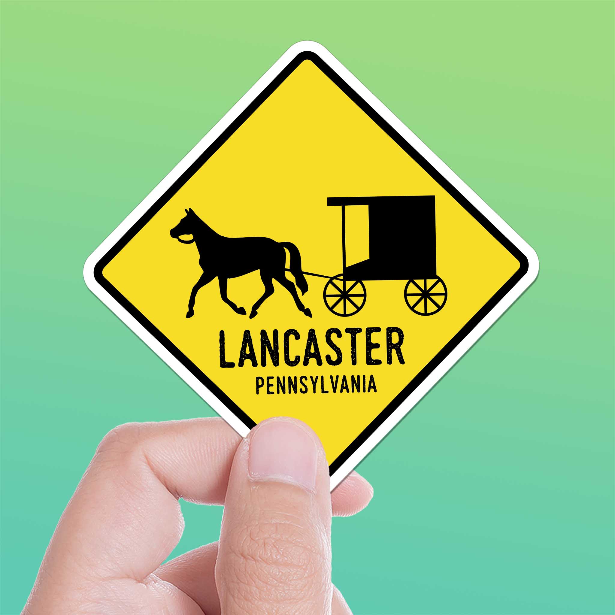 Amish Horse and Buggy Lancaster Pennsylvania Sticker