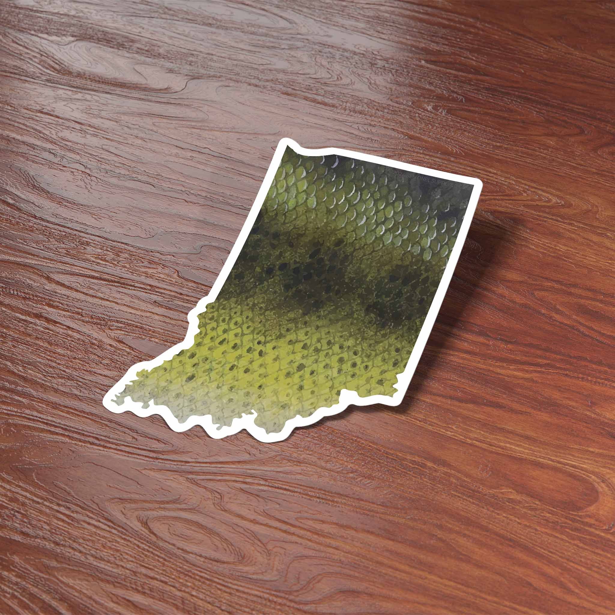 Largemouth Bass Indiana Sticker - IN Fishing Decal