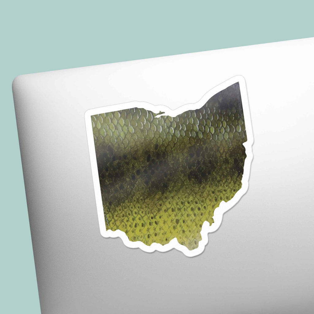 Largemouth Bass Ohio Sticker - OH Fishing Decal