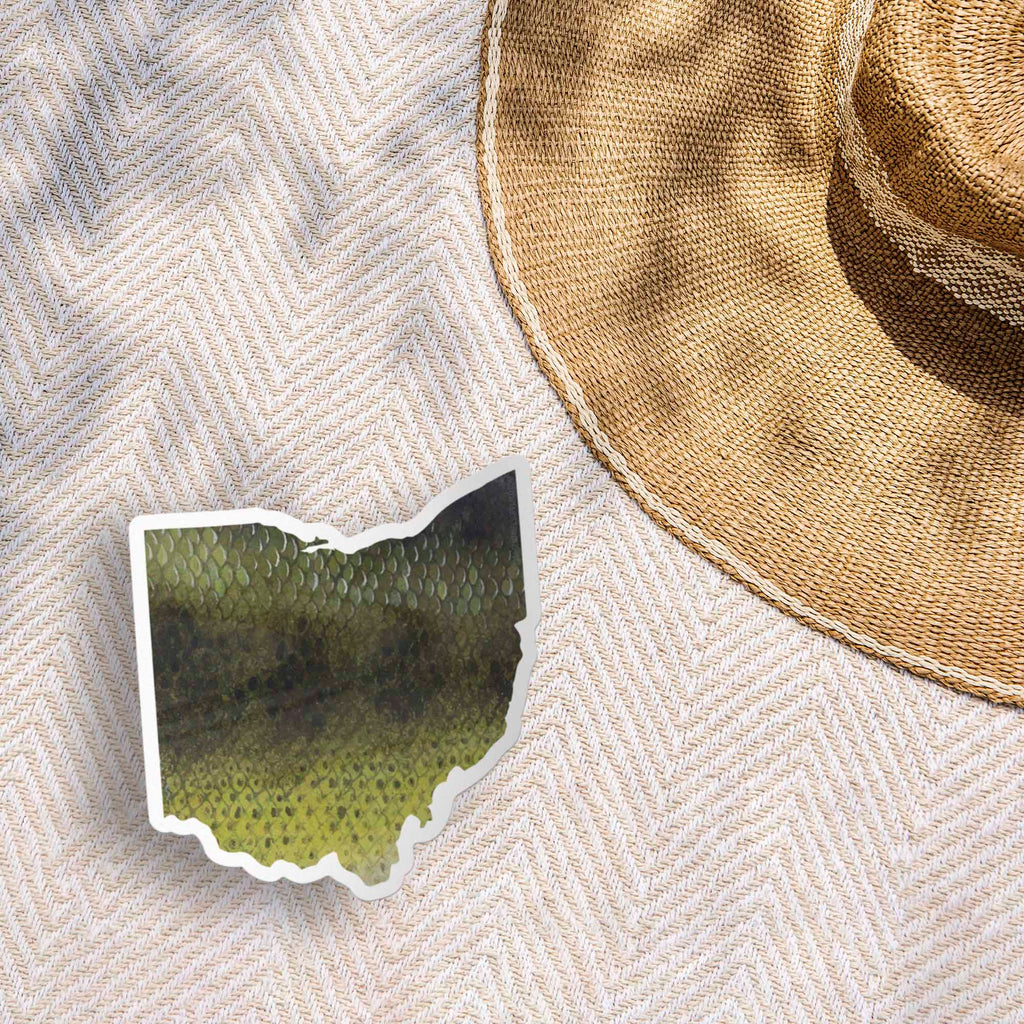 Largemouth Bass Ohio Sticker - OH Fishing Decal